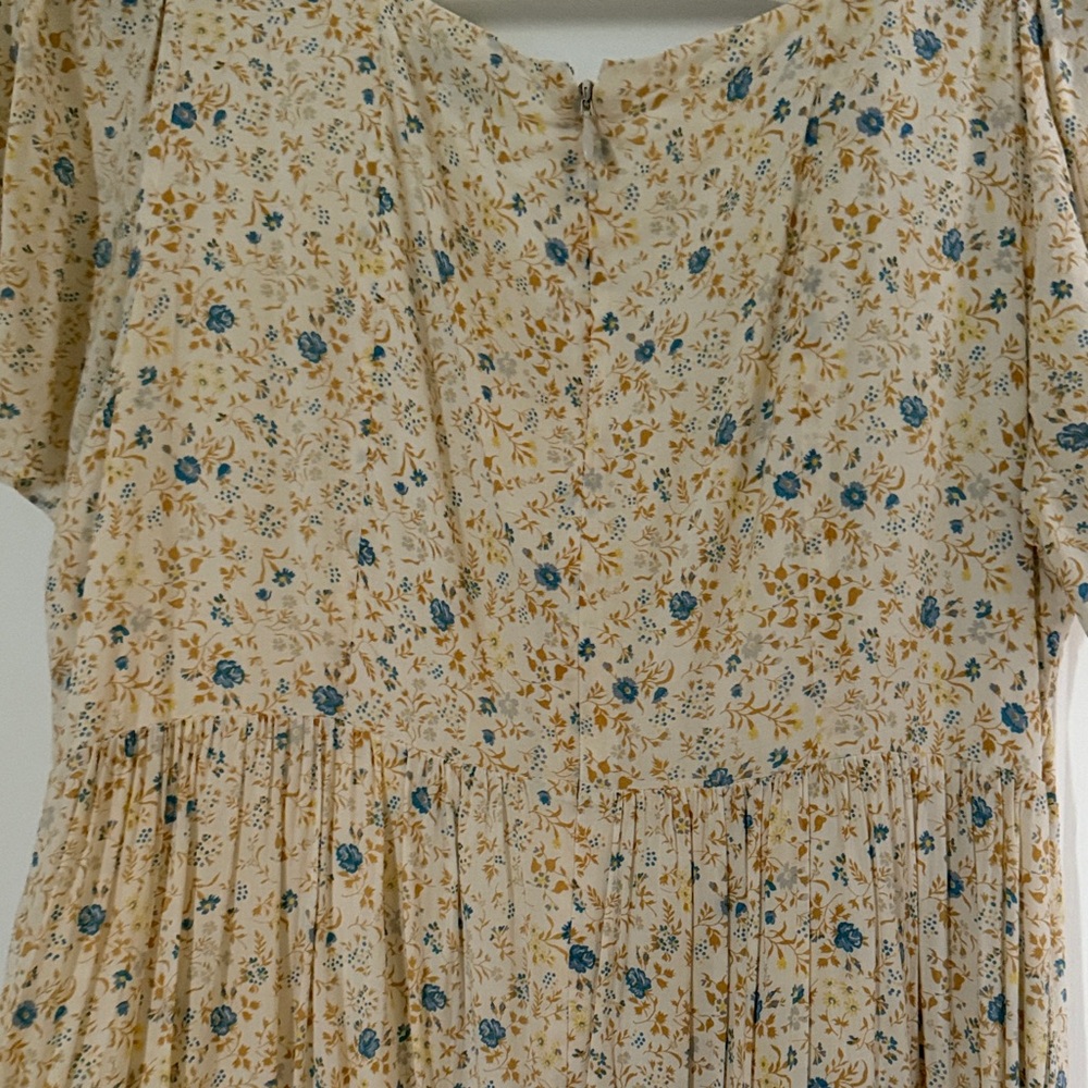 Madewell Cream Floral Midi Dress - Picture 4 of 5